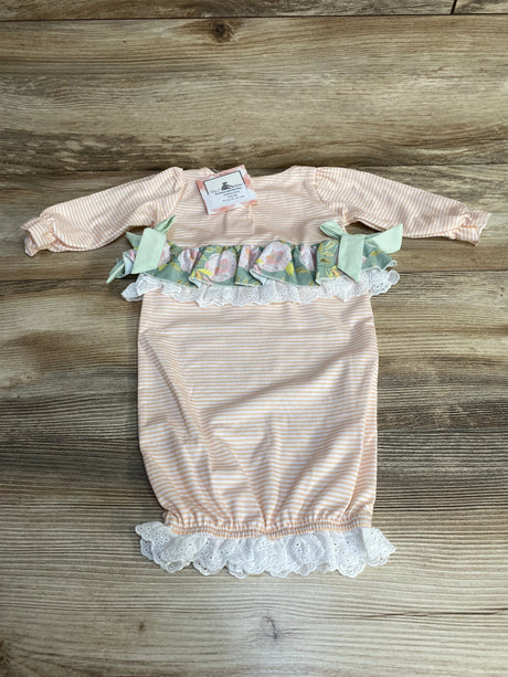 NEW Be Girl Clothing Princess And The Pea Gown Orange sz 3m - Me n Mommy To Be