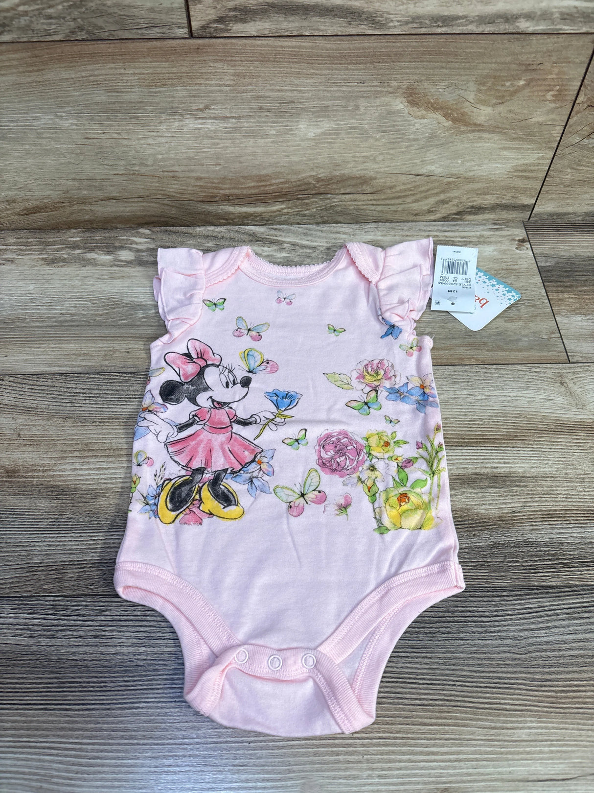 NEW Disney Baby Minnie Mouse Bodysuit Pink sz 12m