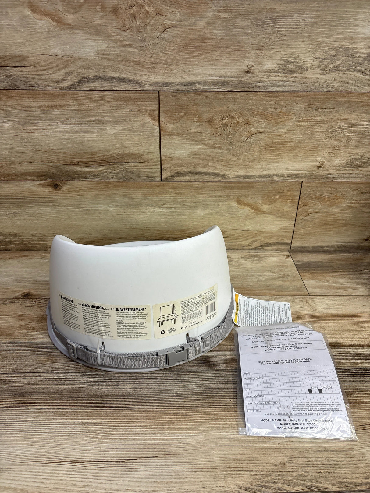 NEW Ingenuity Simplicity Toddler Booster Seat in Grey