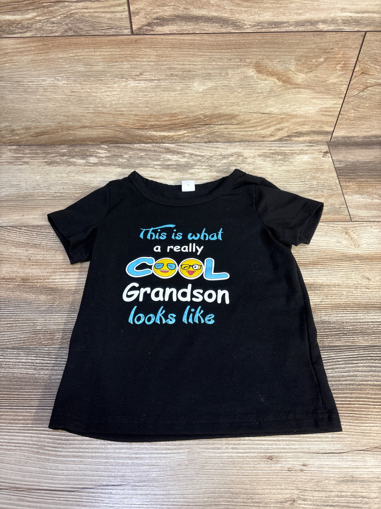 Shein This Is What A Really Cool Grandson Looks Like Shirt Black sz 2-3T