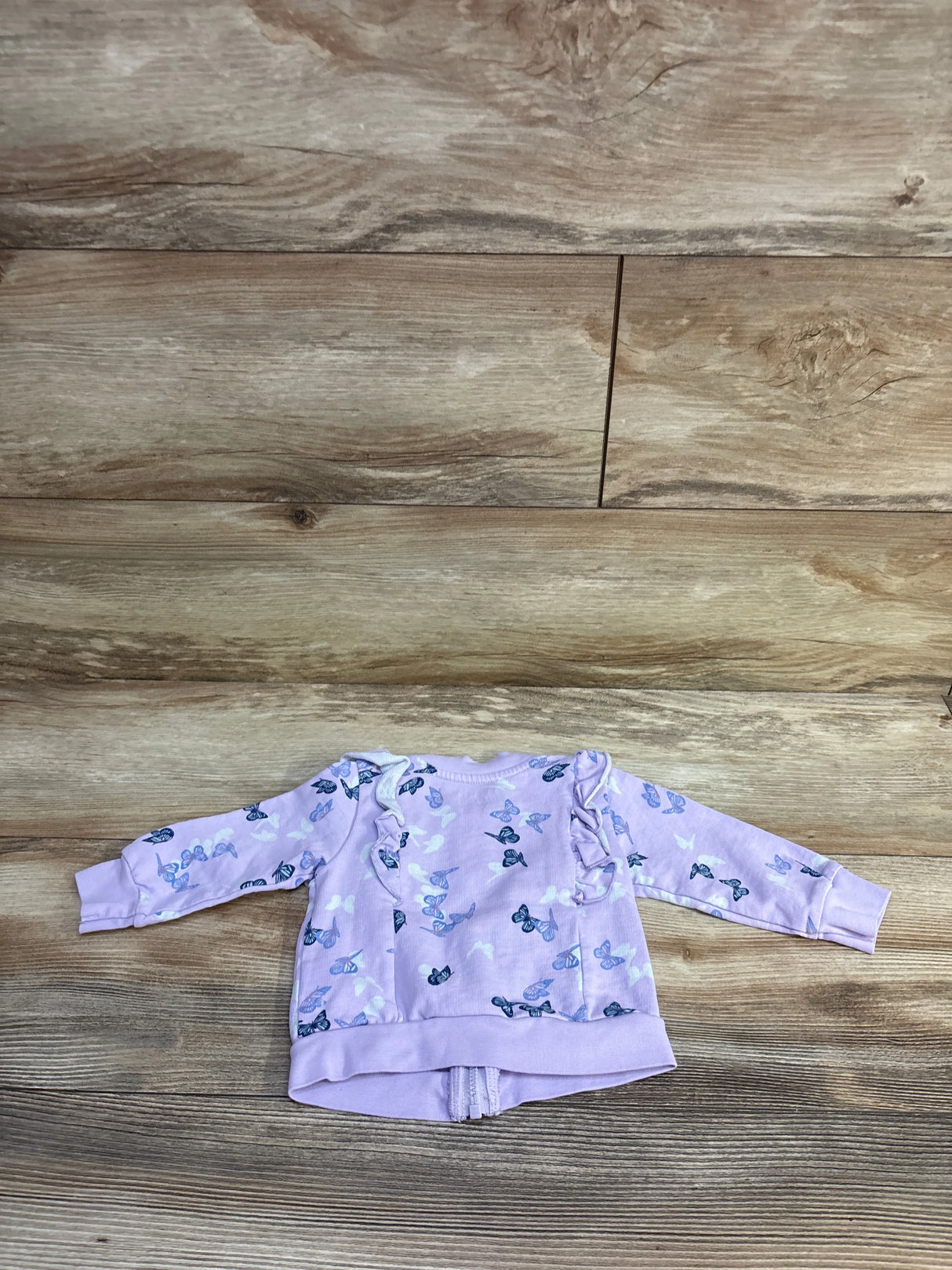 Children's Place Butterfly Zip Jacket Purple sz 6-9m