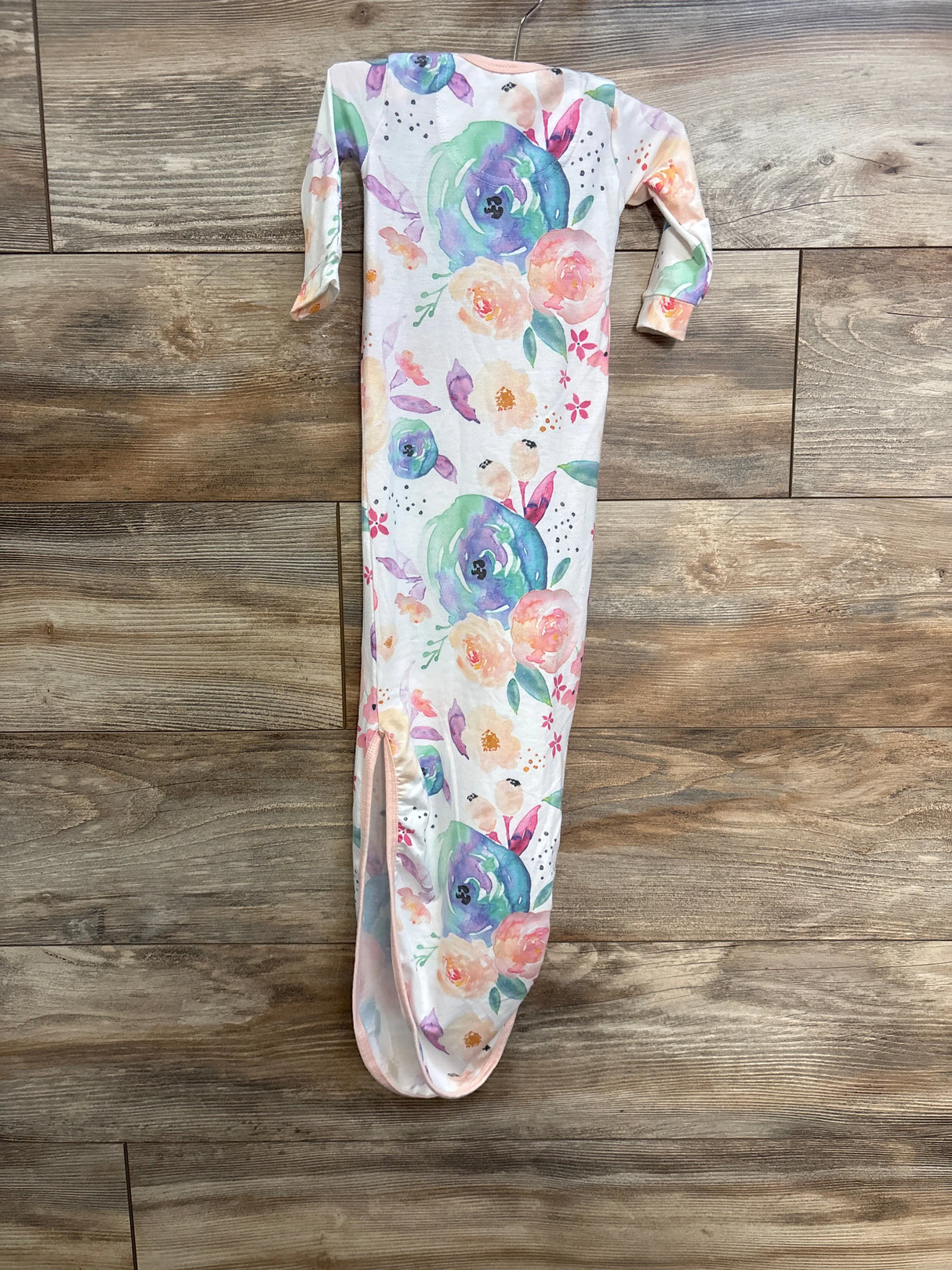 Copper Pearl Floral Knotted Gown White sz 0-4m