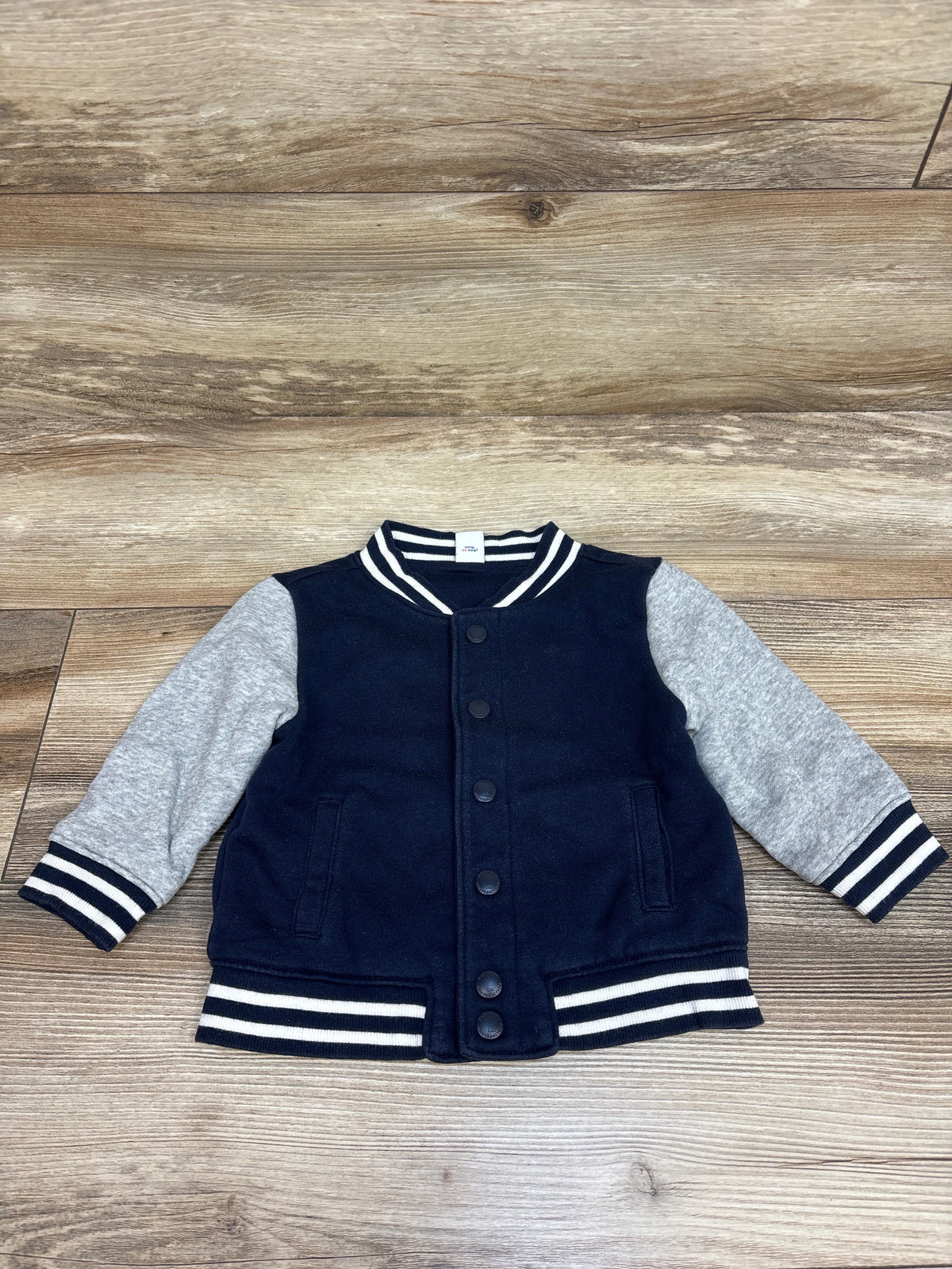 Old Navy Button-Front Bomber Jacket Navy sz 12-18m