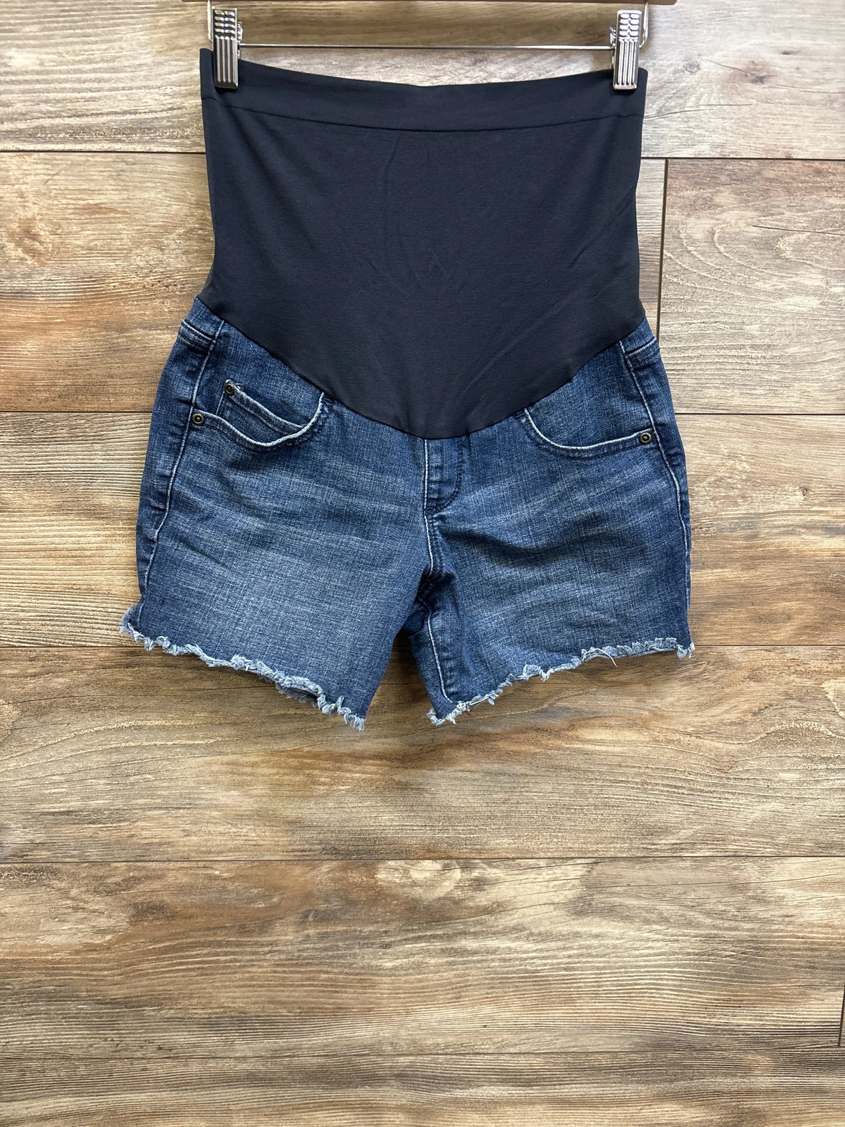 a:glow Maternity Full Panel Denim Shorts Blue sz XS/2