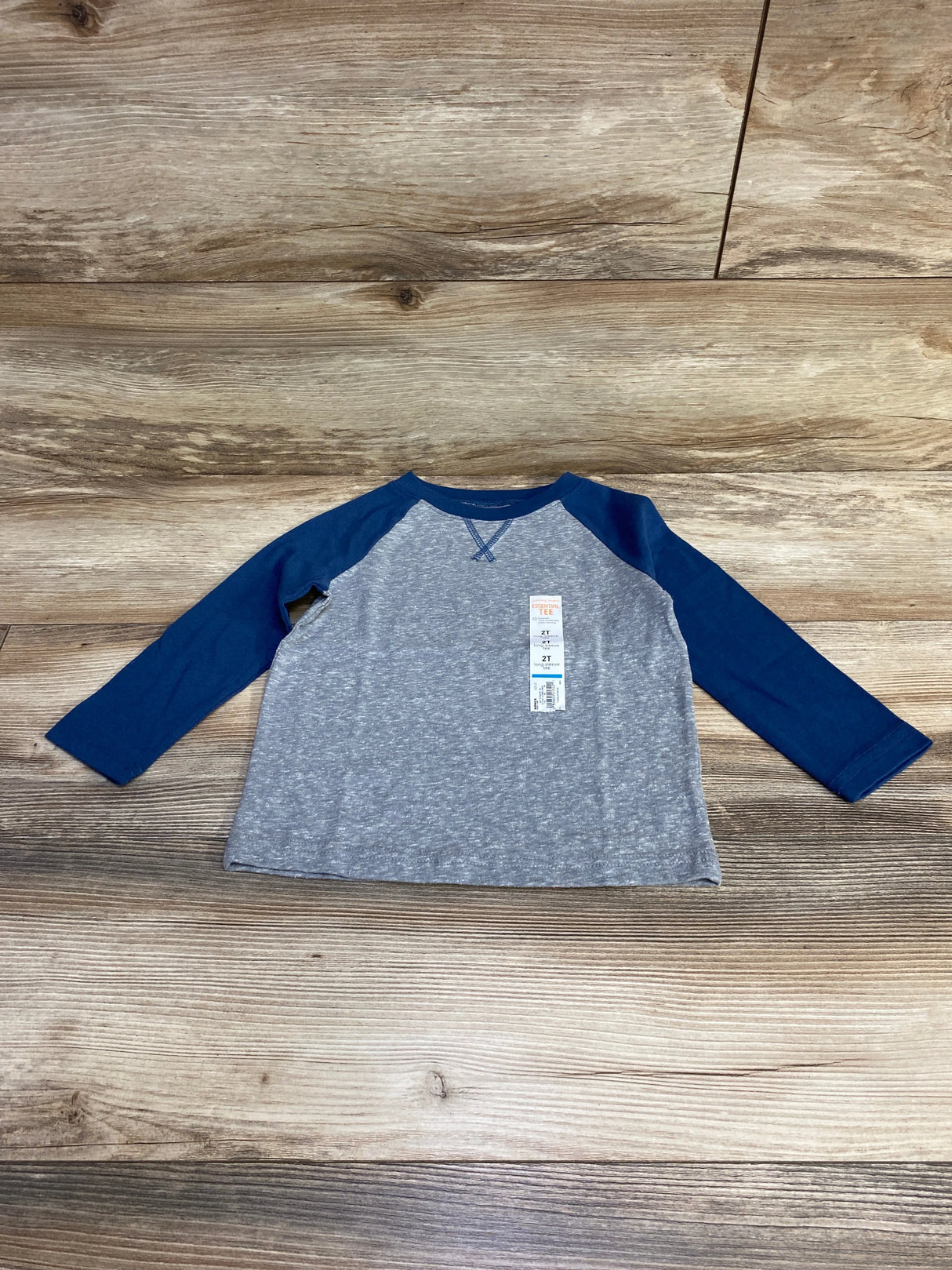 NEW Jumping Beans Raglan Shirt Blue/Gray sz 2T - Me n Mommy To Be