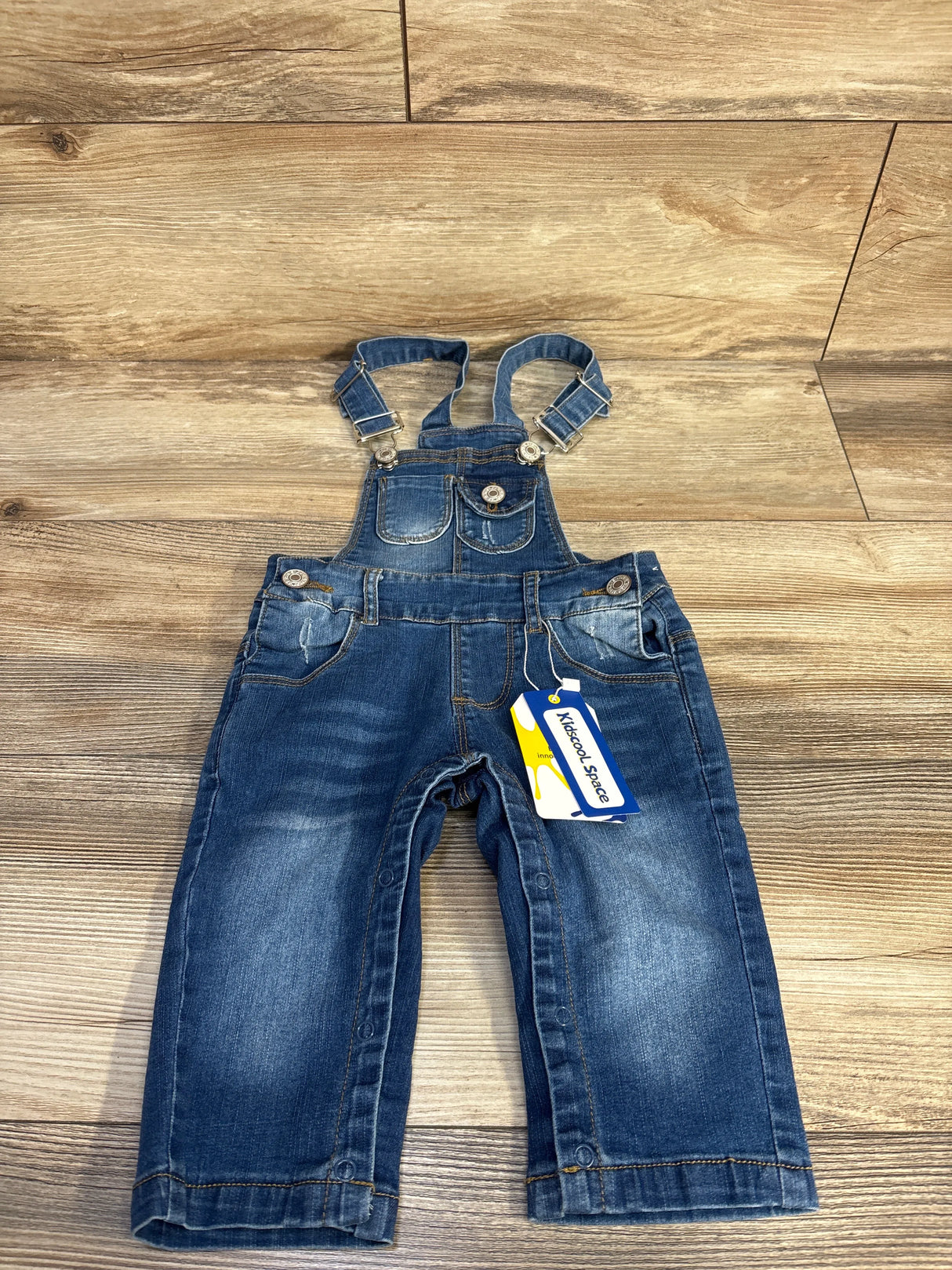 NEW Kidscool Space Slim Denim Dungaree Overalls Blue sz 6-12m