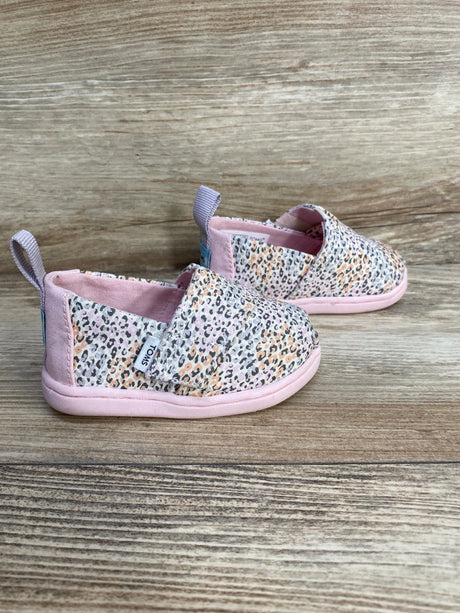 Toms Tiny Alpargata Pink Leopard sz 4c - Me n Mommy To Be