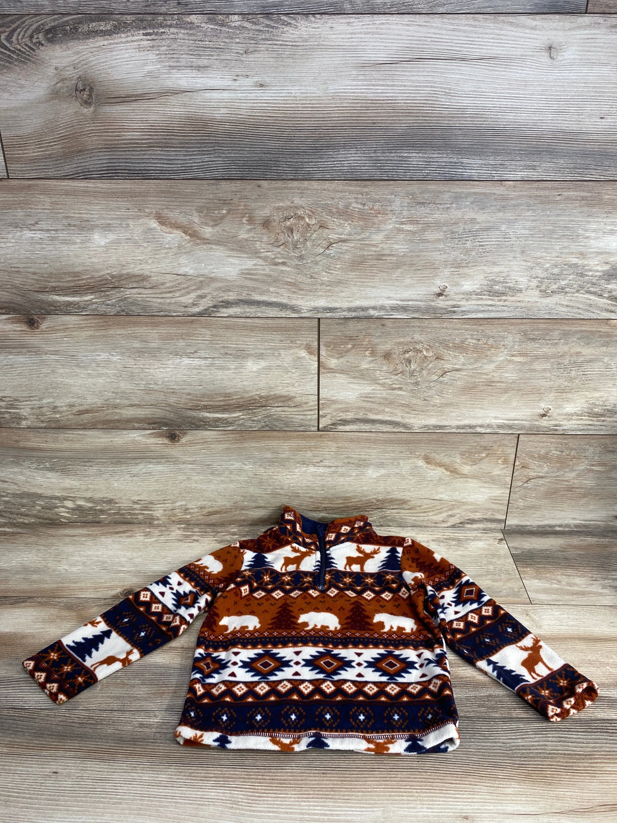 Children's Place 1/4 Zip Pull Over Fleece Jacket Brown sz 3T