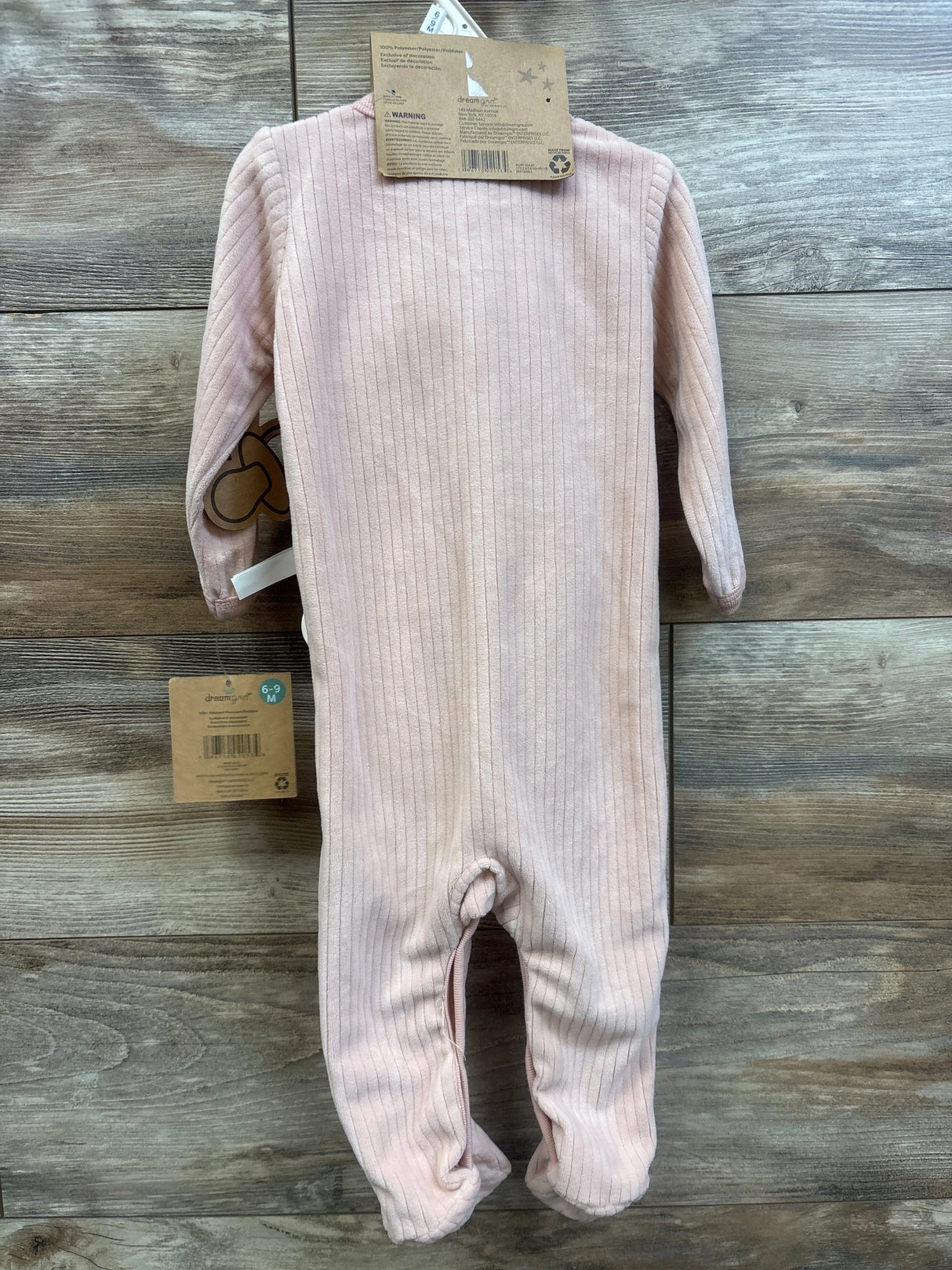 NEW DreamGro 2pc Footie & Blankie Buddy Pink sz 6-9m
