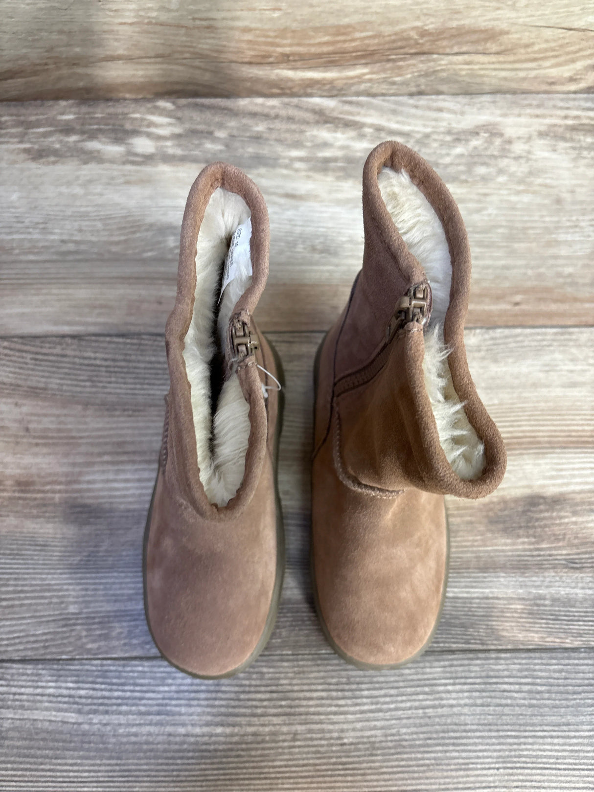 Cherokee Suede Faux Fur Lined Boots, Tan sz 10c