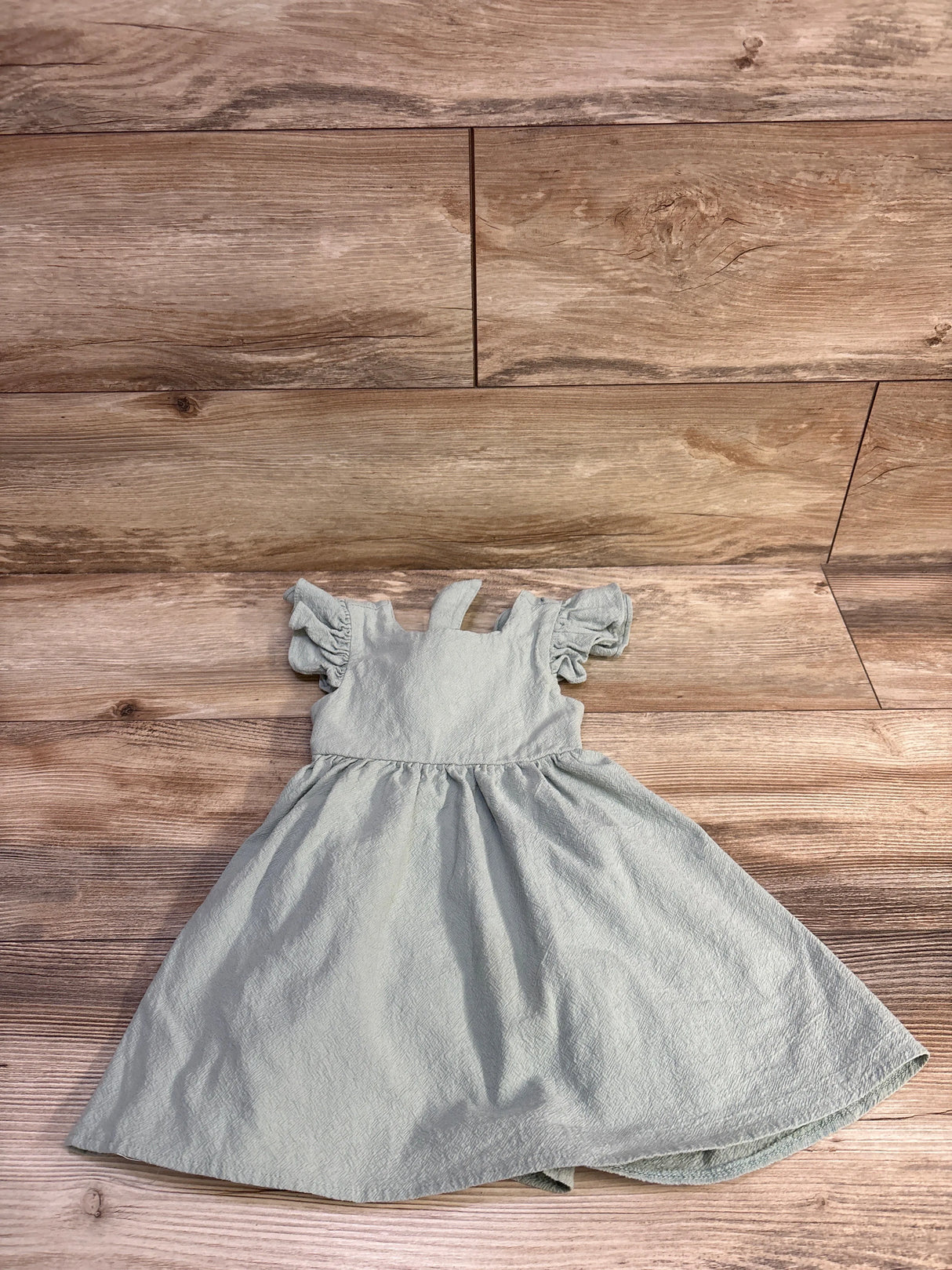 Flutter Sleeve Dress Green sz 2-3T