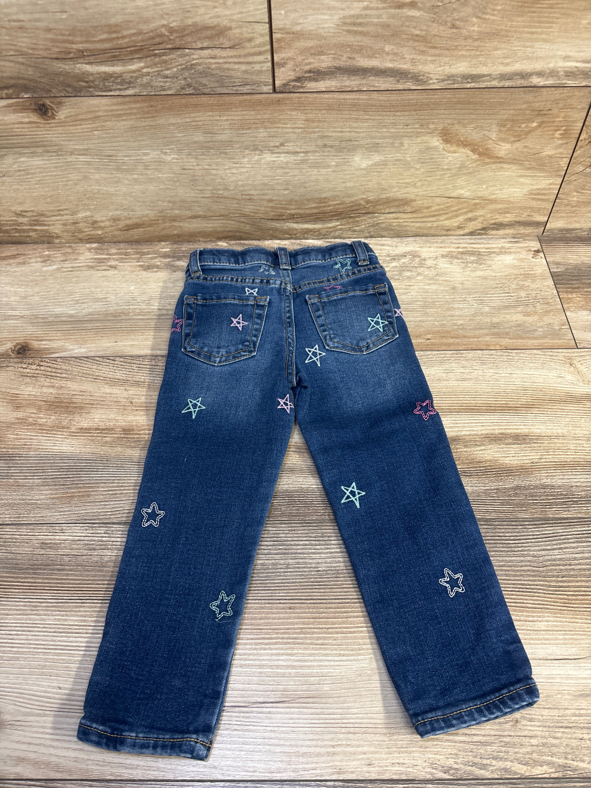 Cat & Jack Embroidered Star Girlfriend Jeans Blue sz 2T