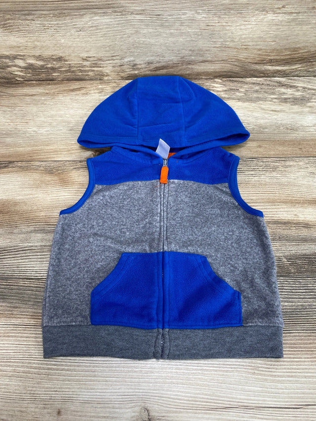Carter's Hooded Fleece Vest Blue sz 18m - Me n Mommy To Be