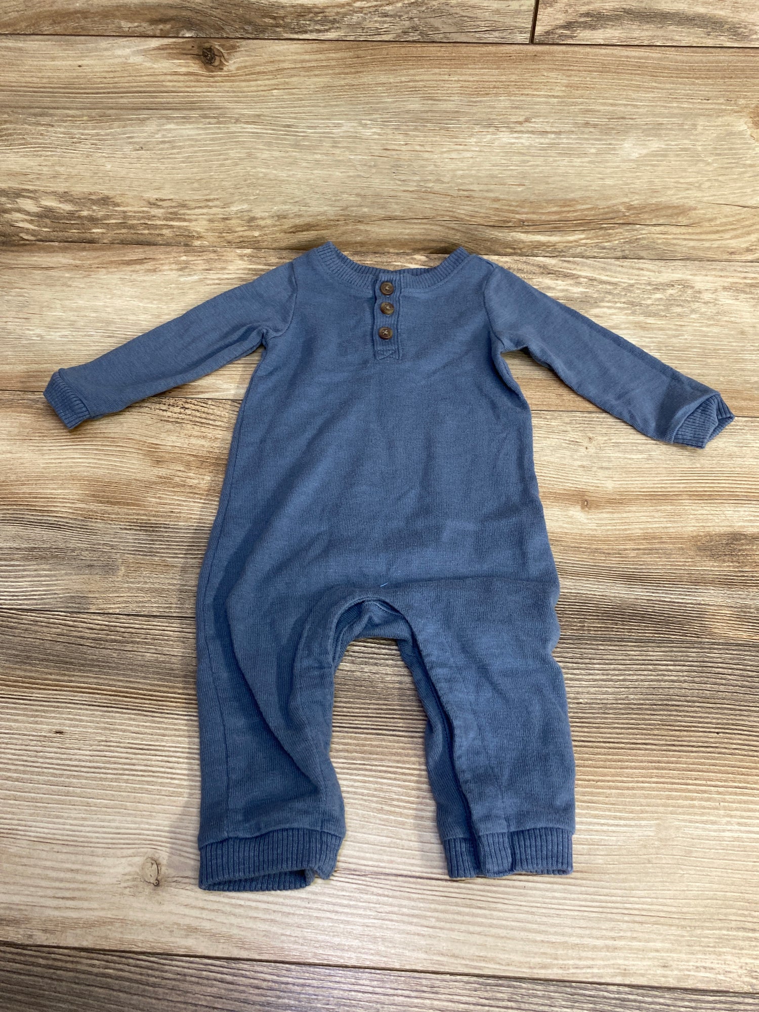 Old Navy Henley Knit Coverall Blue sz 6-12m