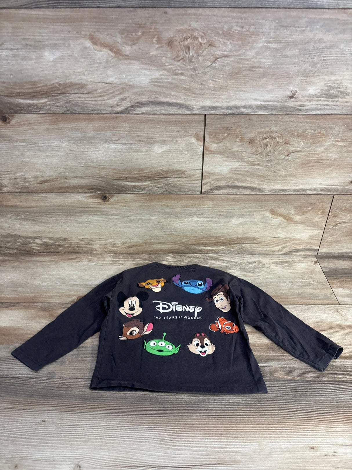 Zara Mickey Mouse & Friends Disney 100th Anniversary Shirt Grey sz 3-4T