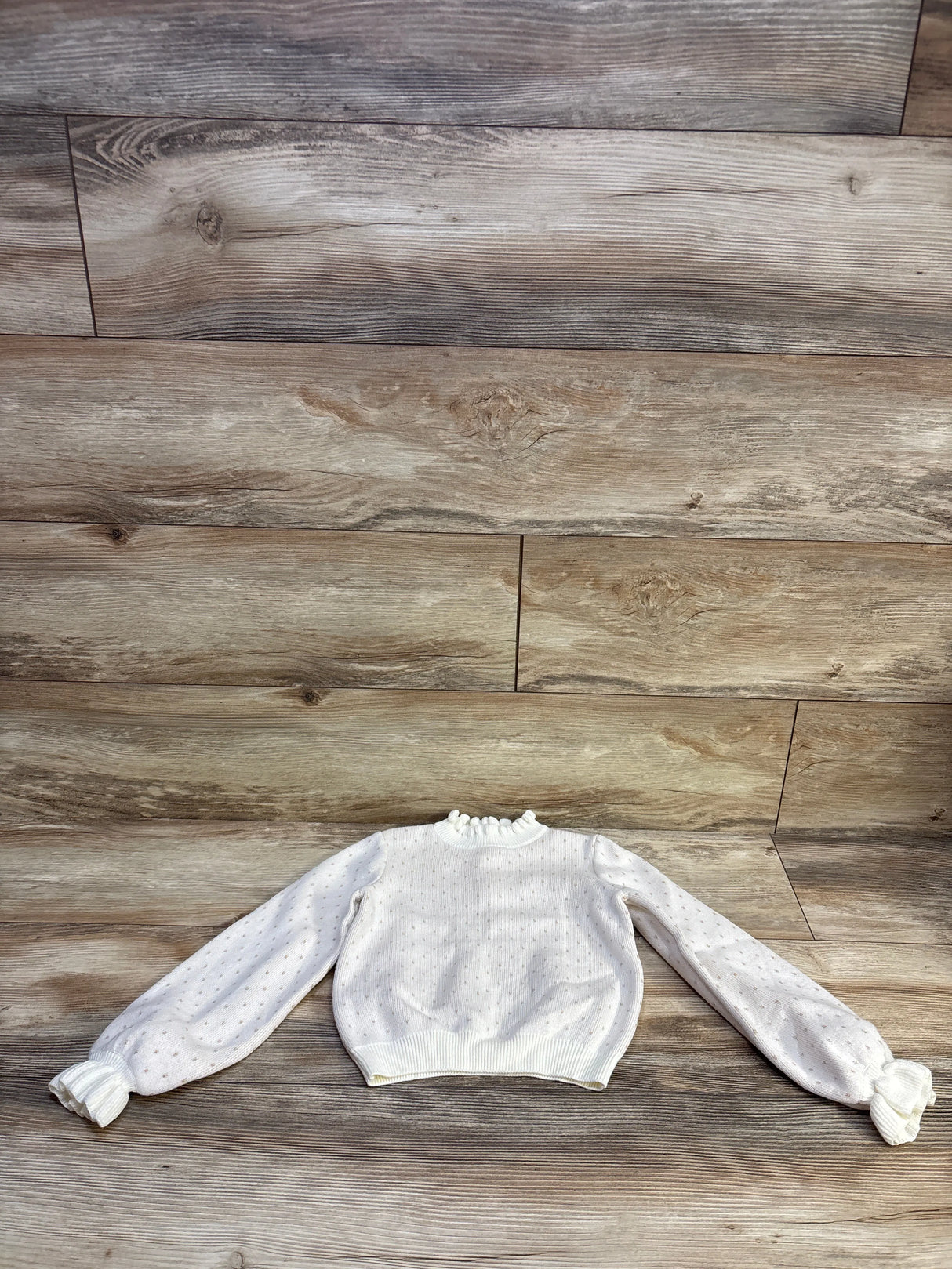 Janie & Jack Sparkle Dot Sweater Ivory sz 4T