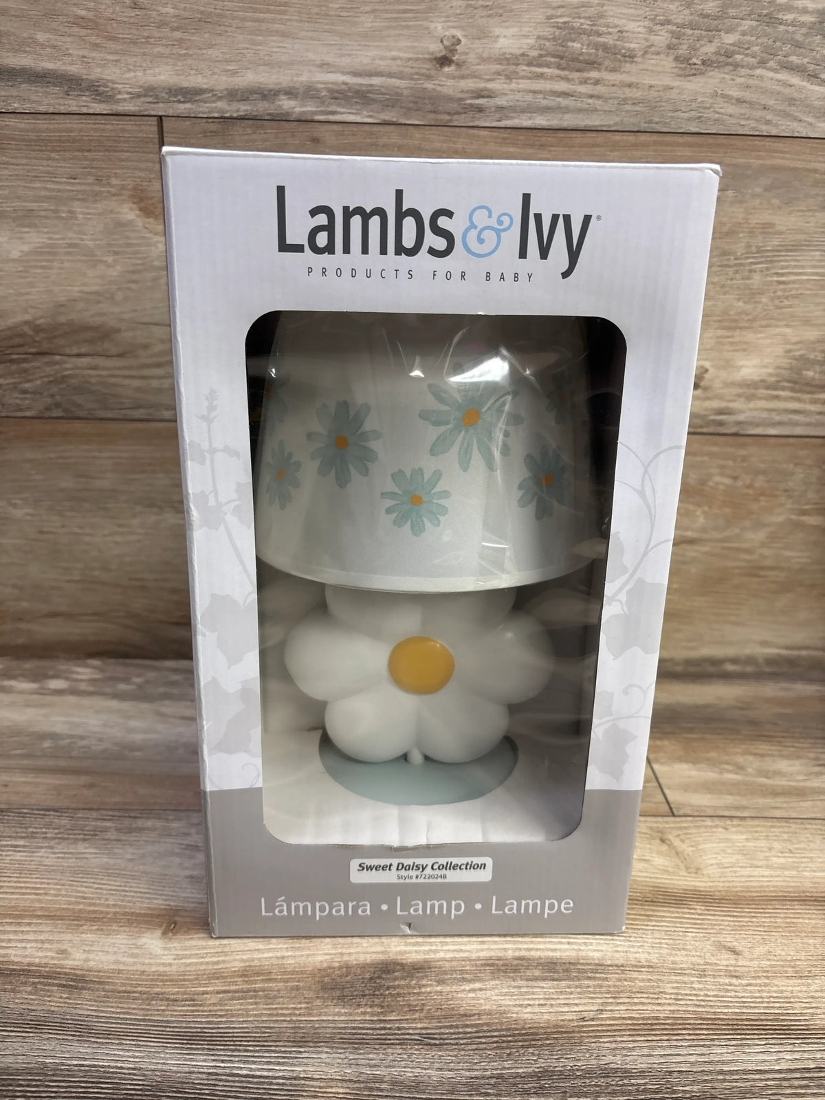 NEW Lambs & Ivy Sweet Daisy Nursery Lamp with Shade & Bulb