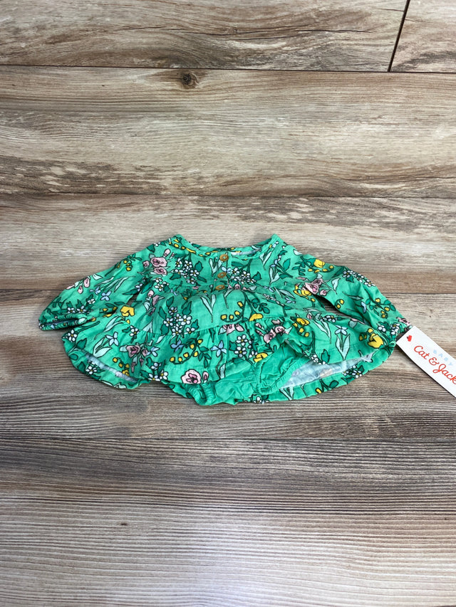 NEW Cat & Jack Floral Henley Dress & Bloomers Green sz Newborn - Me n Mommy To Be