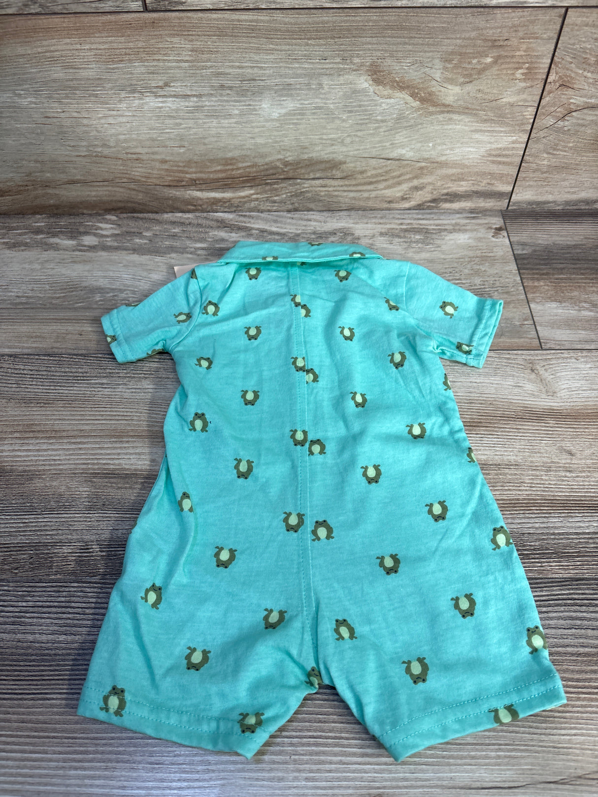 NEW First Impressions Frog Polo Romper Green sz 3-6m