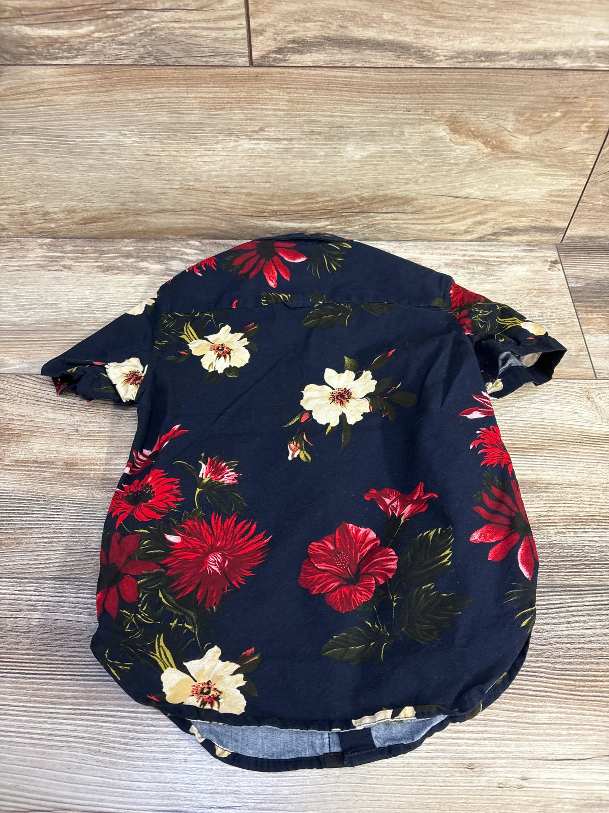 Cactus Boys Floral Button-Up Shirt Navy sz 4T