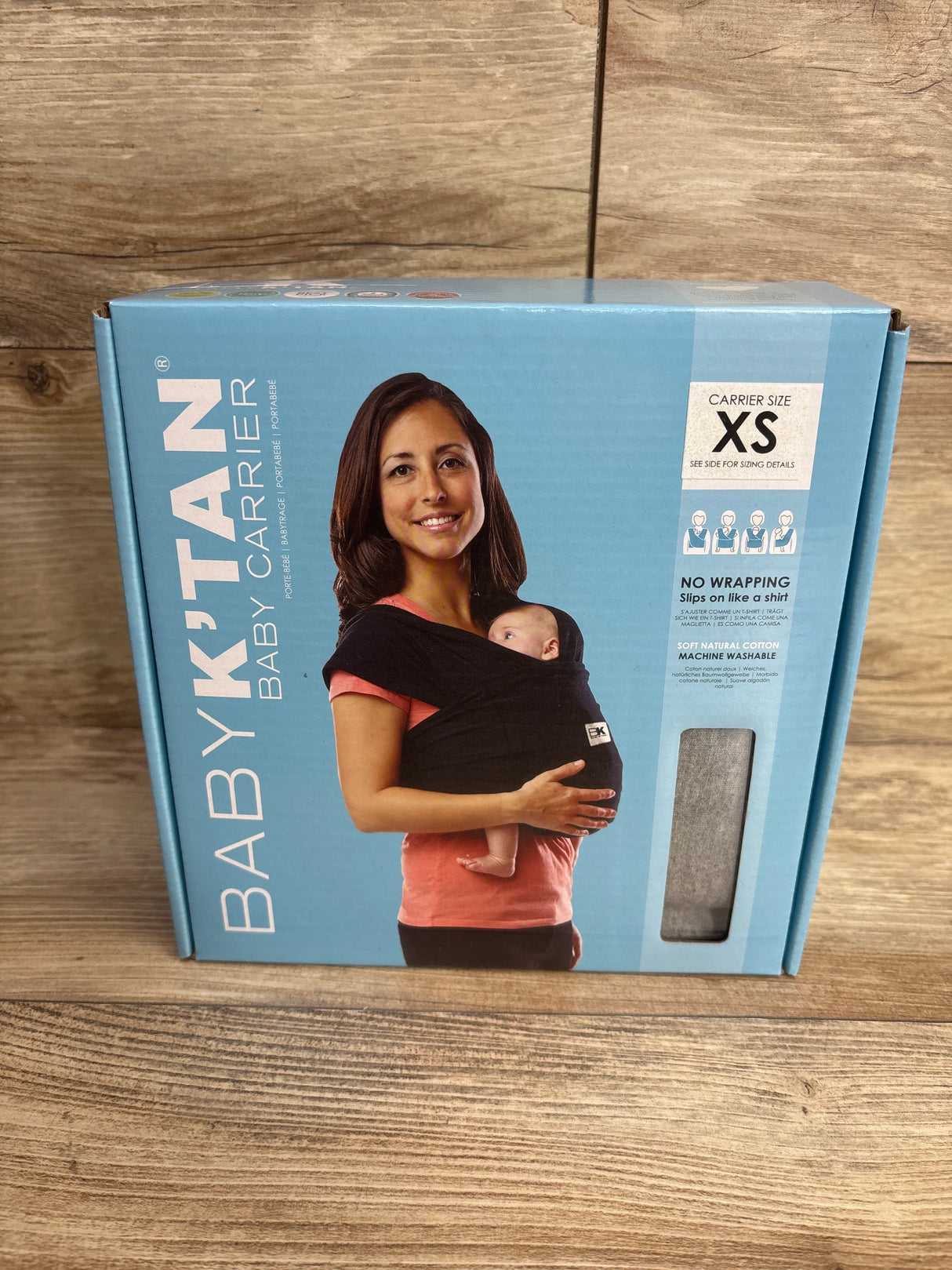 NEW Baby K'tan Original Baby Carrier Heather Grey sz XS