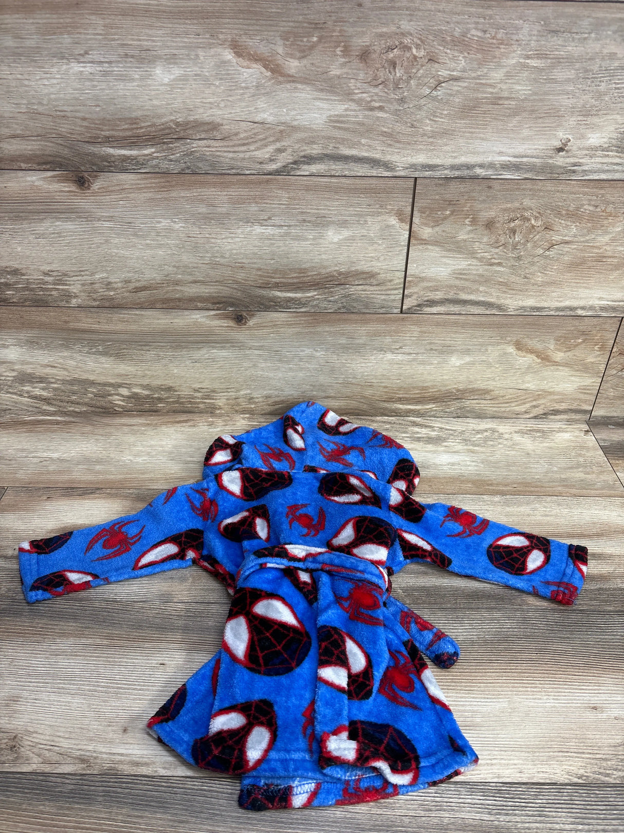 Marvel Spiderman Plush Bath Robe Blue sz 2T