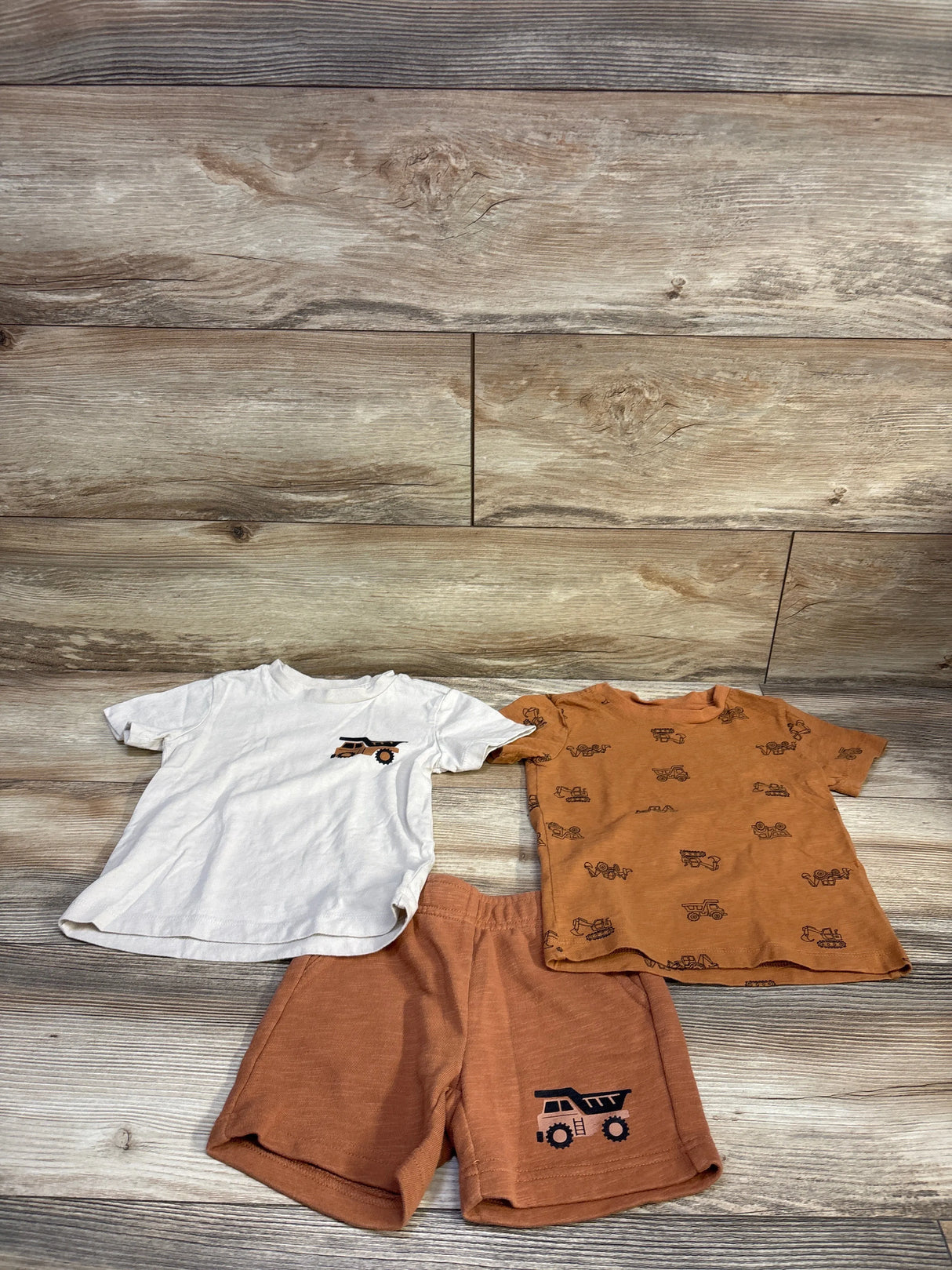 Pekkle 3pc Shirt & Shorts Set Caramel sz 3T