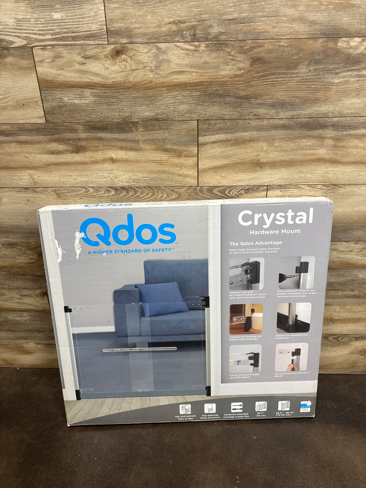 NEW Qdos Crystal Designer Baby Gate 29.9'' - 37.8''