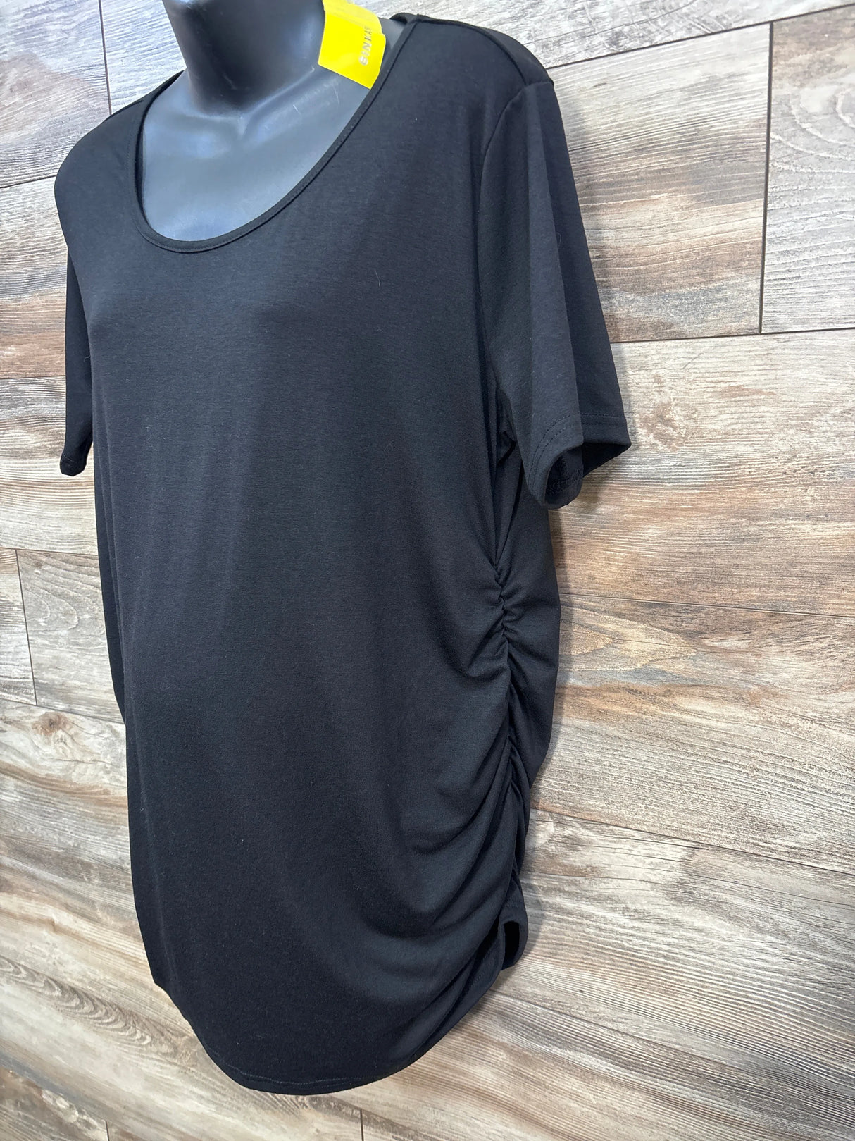 NEW Ginkana Ruched Maternity Shirt Black sz XXL