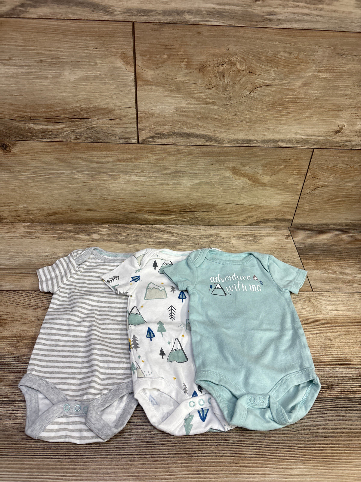 Cloud Island 3pk Bodysuits White sz 0-3m