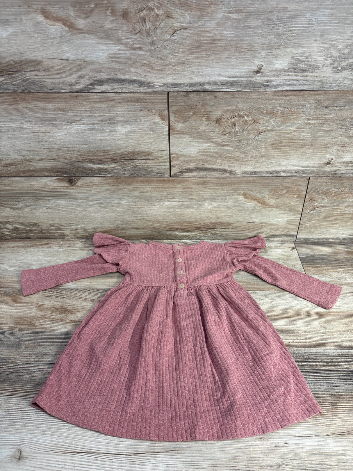 Kate Quinn Ribbed Long Sleeve Dress Pink sz 2T