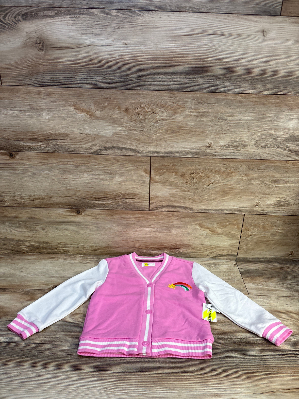 NEW Epic Threads Varsity Cardigan Jacket Pink sz 4T