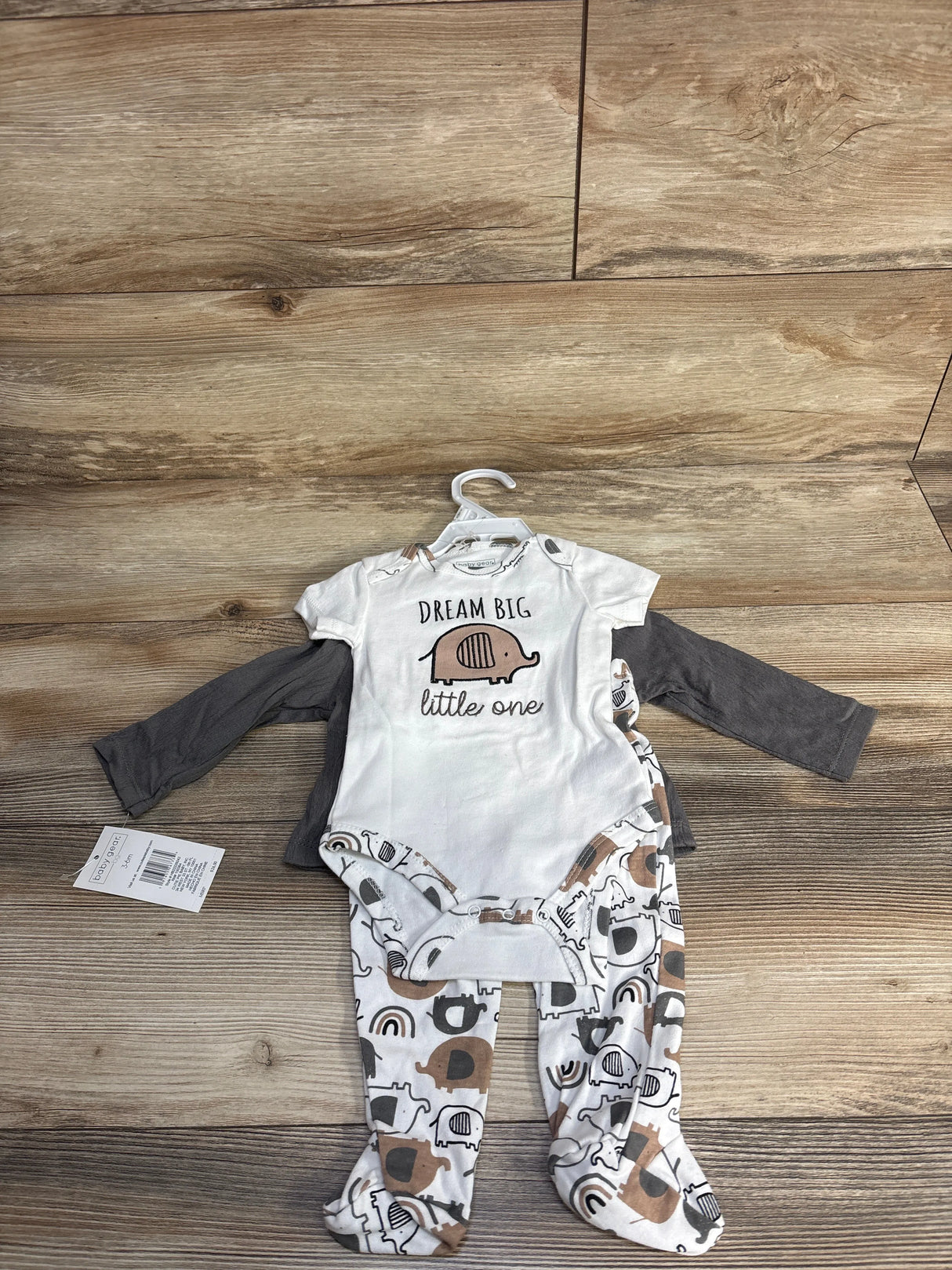 NEW Baby Gear Dream Big Little One 3pc Set White sz 3-6m