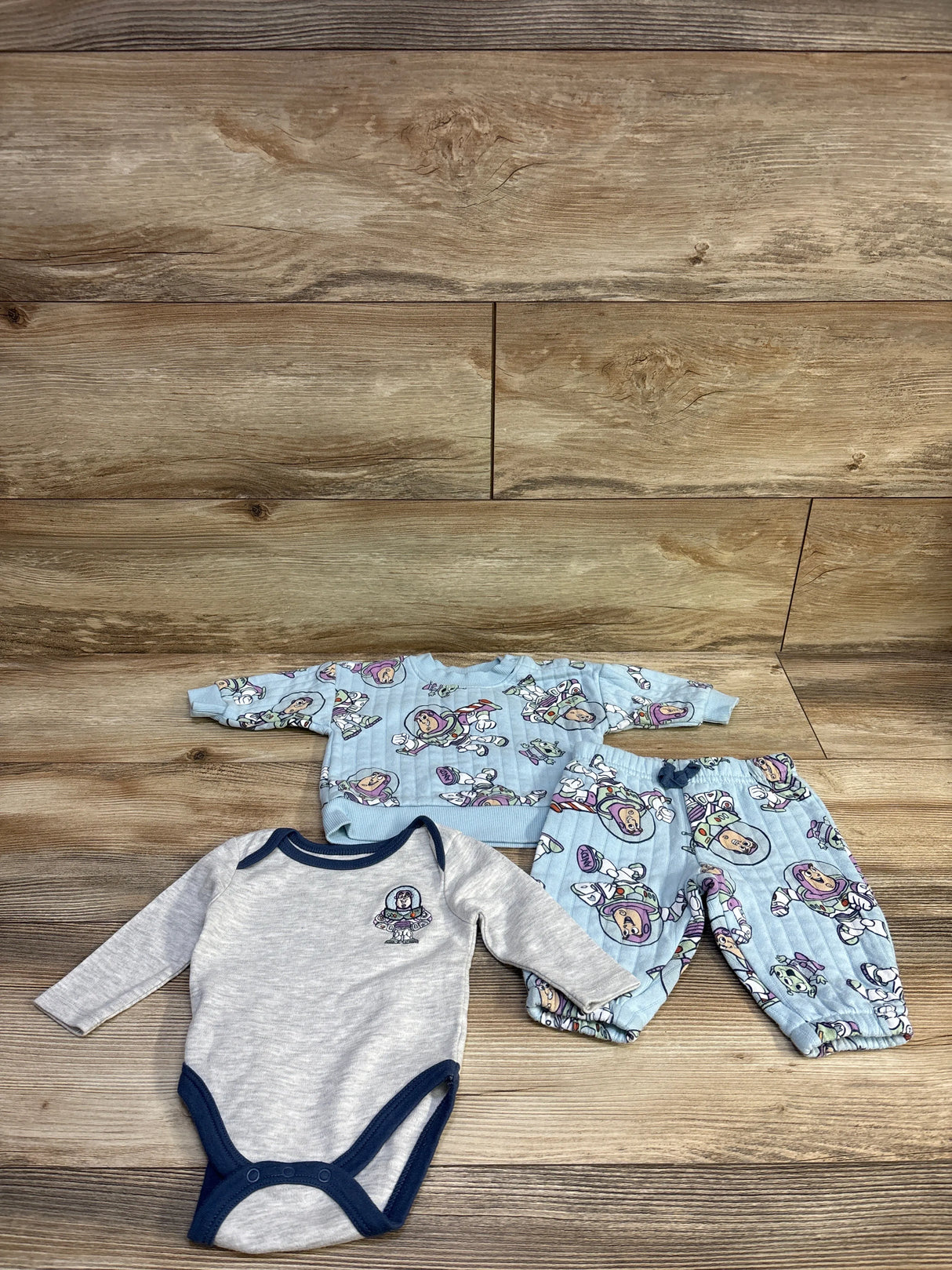 Disney Baby 3pc Toy Story Quilted Sweatshirt Set Blue sz 3m