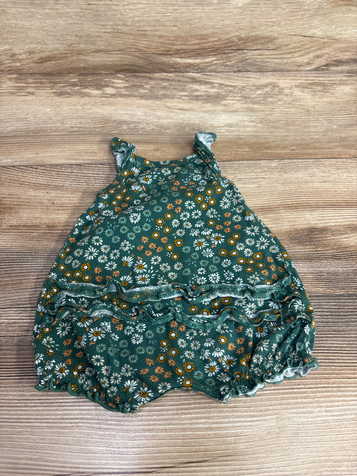 Carter's Floral Shortie Romper Emerald sz Newborn
