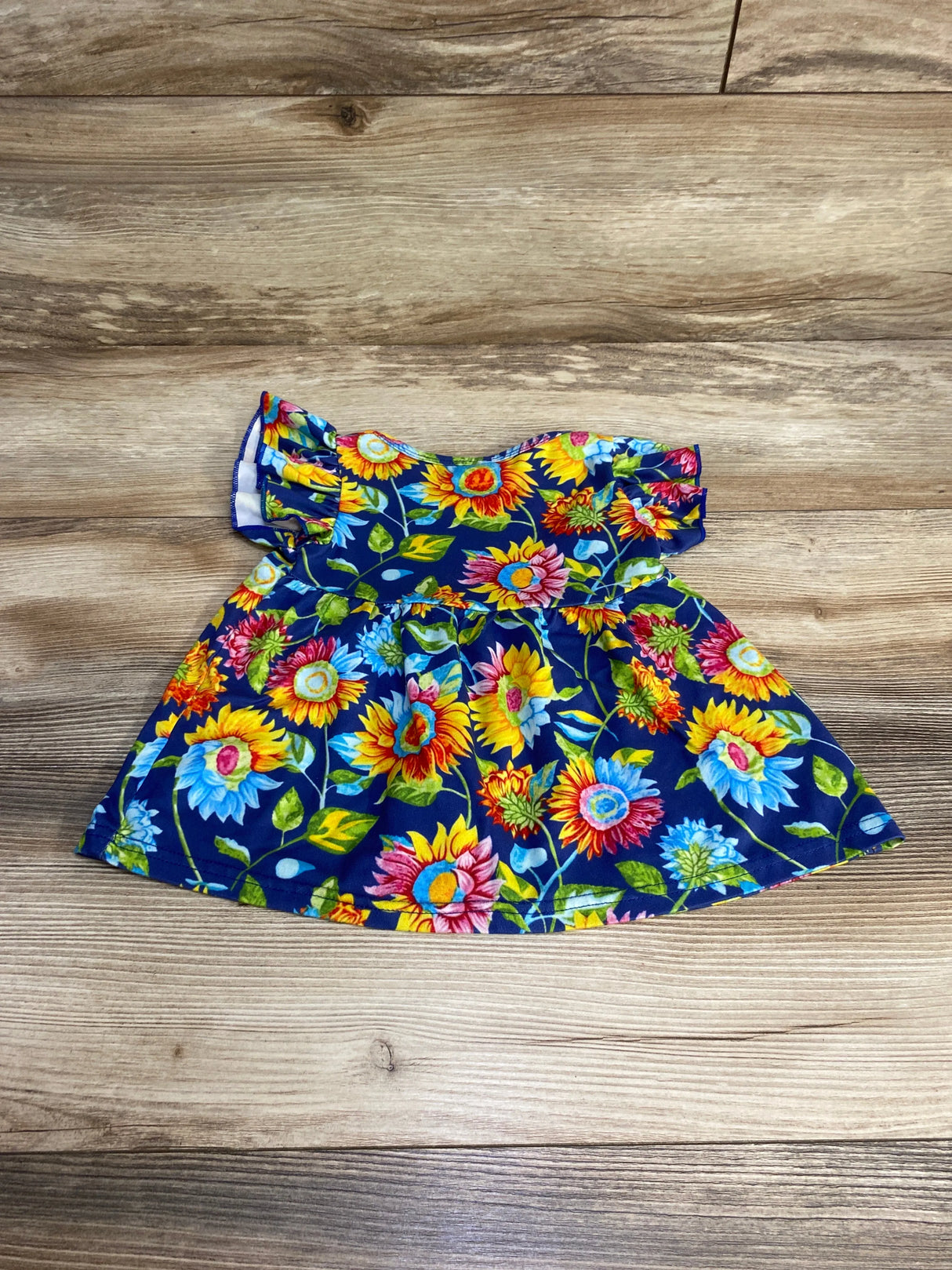 Floral Print Top Blue sz 12-18m - Me n Mommy To Be