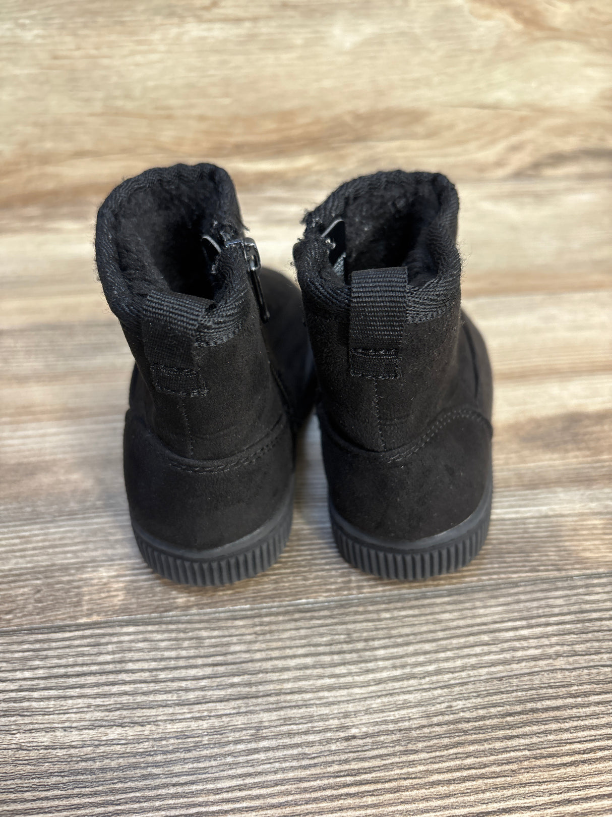 Cat & Jack Pip Shearling Style Boots Black sz 7c