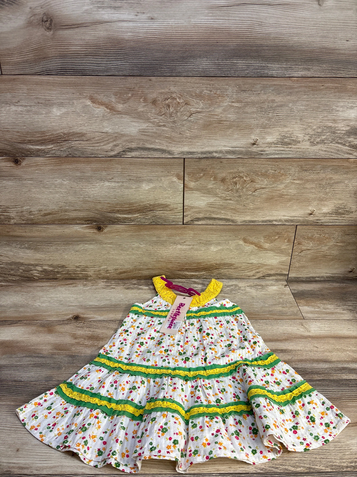 NEW Beetlejuice London Floral Tiered Dress White sz 4T - Me n Mommy To Be