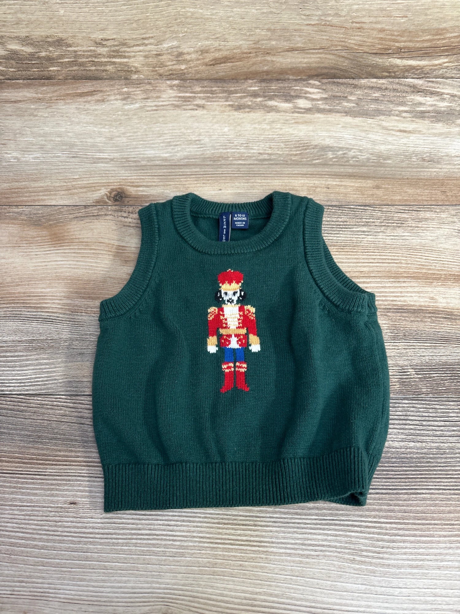 Janie & Jack Enchanted Forest Nutcracker Dog Sweater Vest Green sz 6-12m