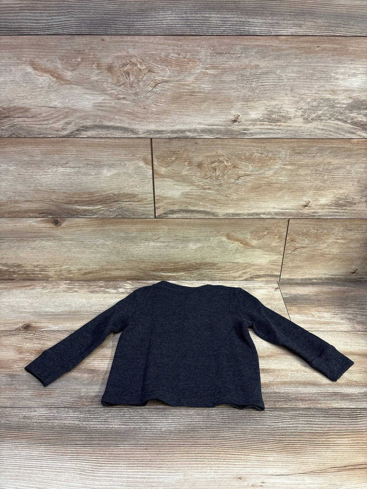 Children's Place Thermal Henley Shirt Grey sz 18-24m