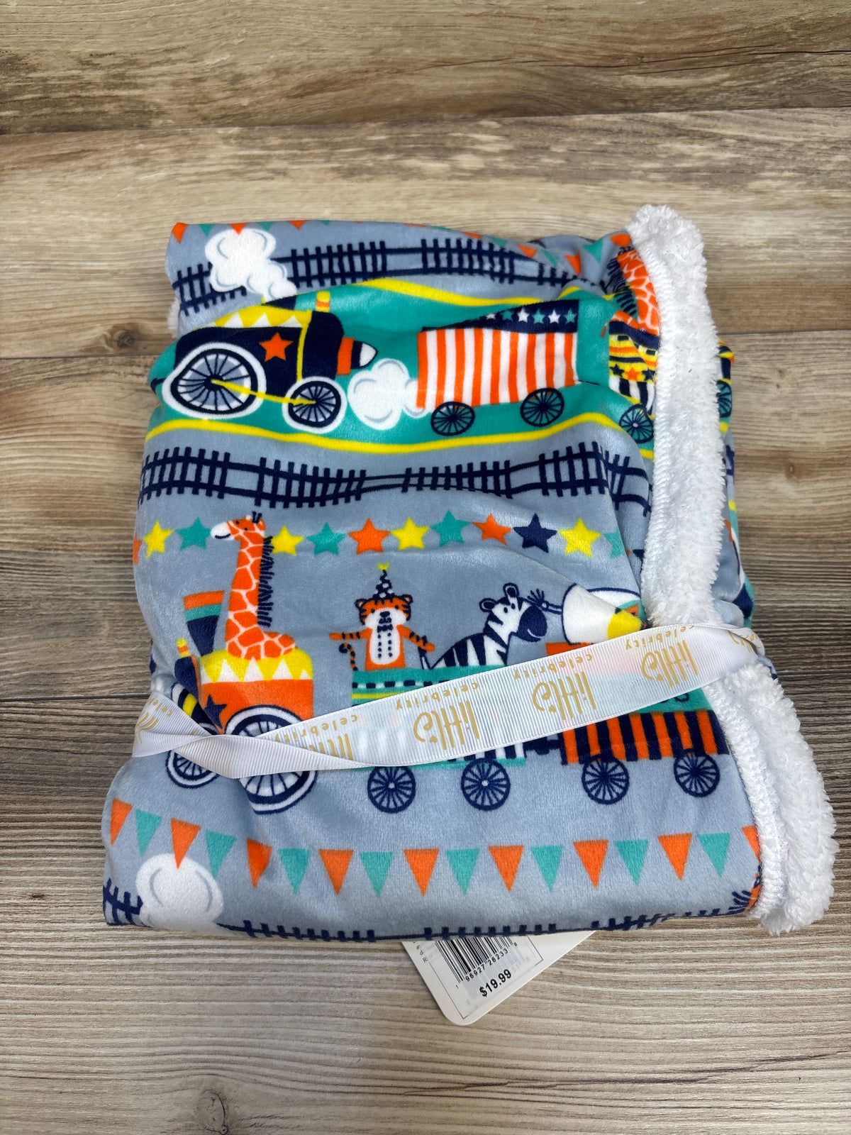 NEW Little Celebrity Reversible Baby Blanket Circus Print 30x40''