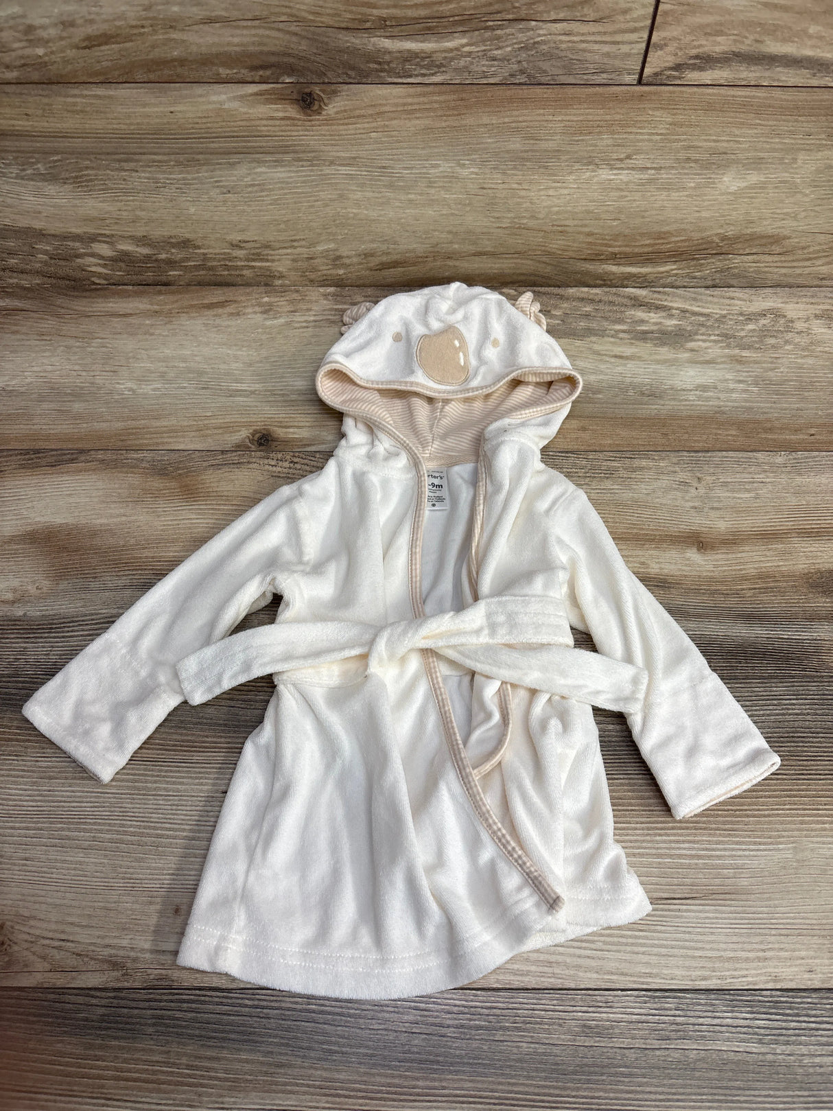 Carter's Koala Terry Cloth Bath Robe Ivory sz 0-9m