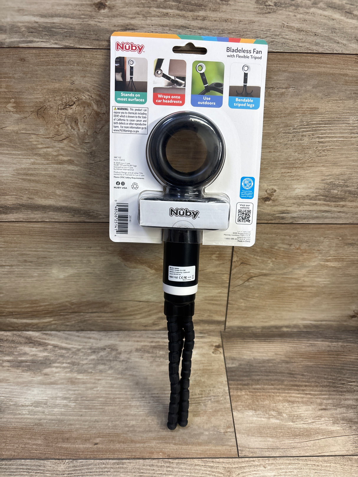 NEW Nuby Bladeless Fan with Flexible Tripod