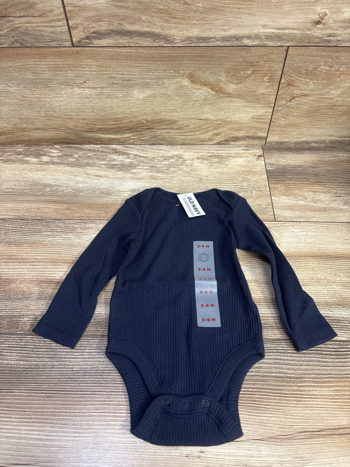 NEW Old Navy Ribbed Long Sleeve Bodysuit Navy sz 3-6m