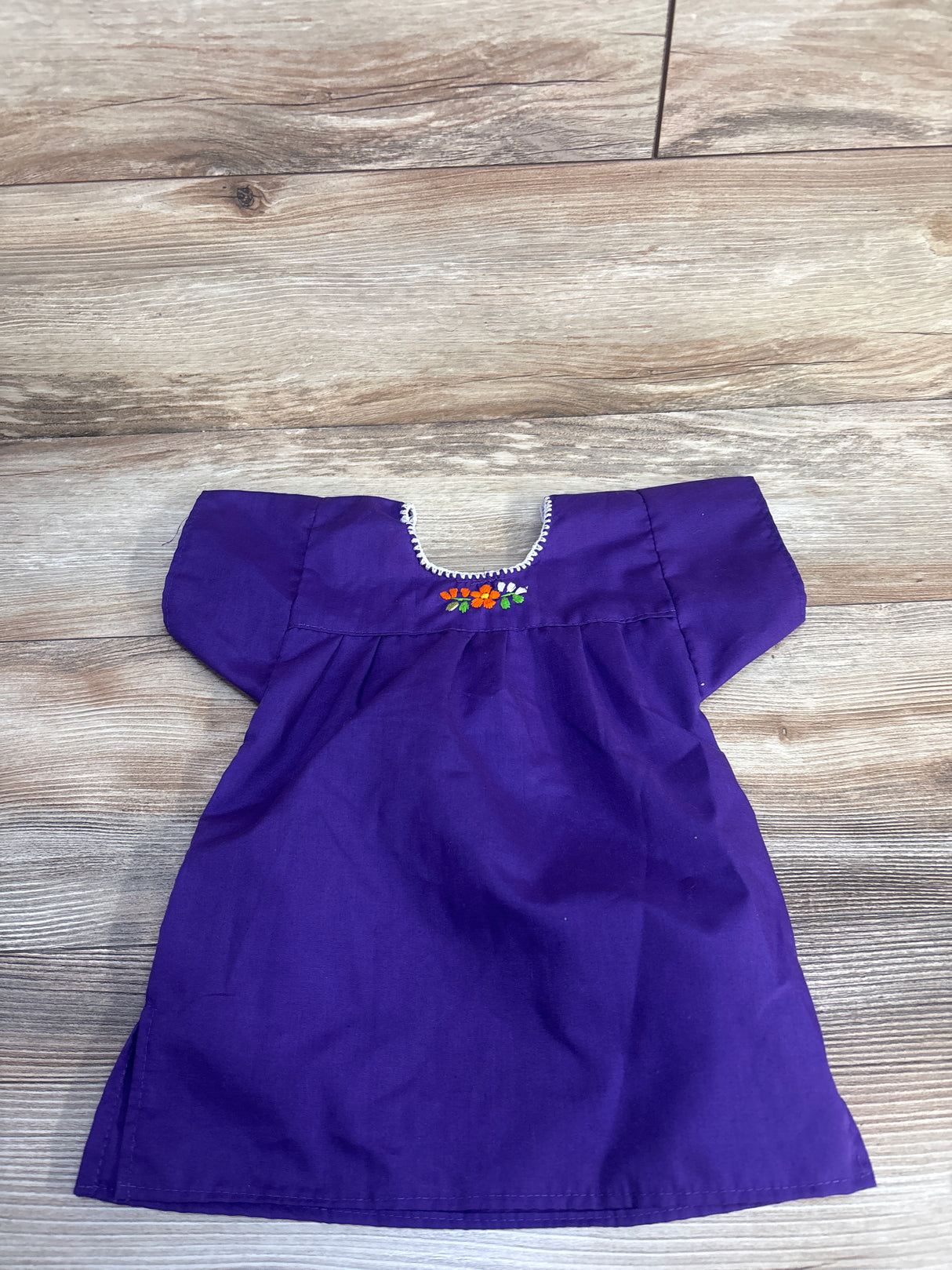 Artesanias Embroidered Mexican Dress Purple sz 6-12m
