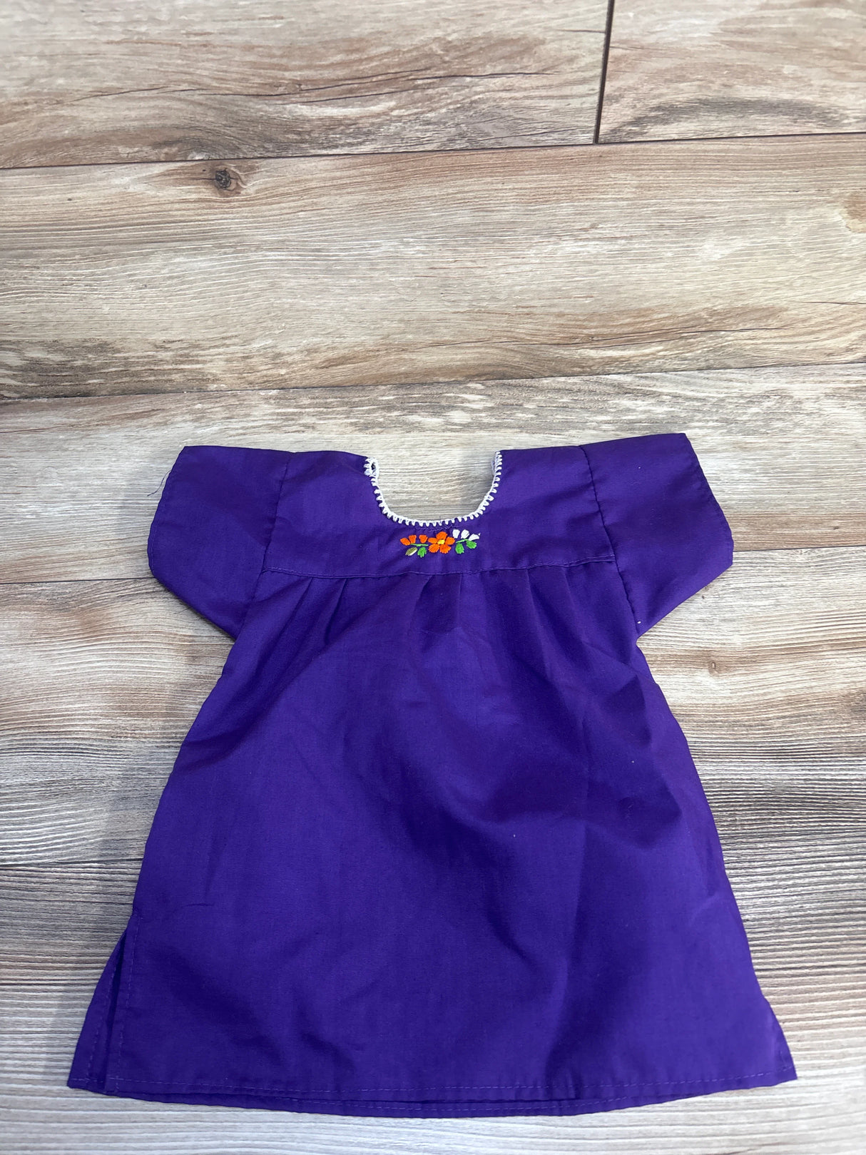 Artesanias Embroidered Mexican Dress Purple sz 6-12m