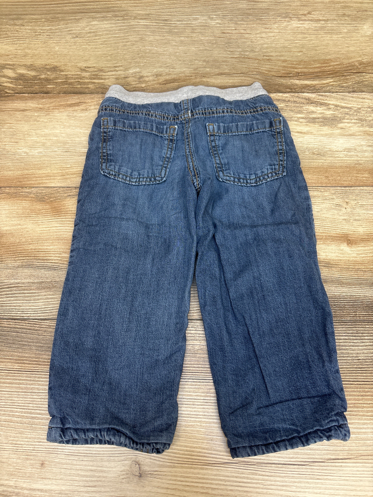 OshKosh Fleece Lined Drawstring Jeans Blue sz 3T