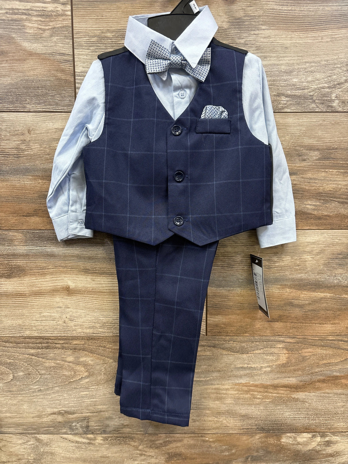 NEW Andrew Fezza 4pc Suit Set Blue sz 2T