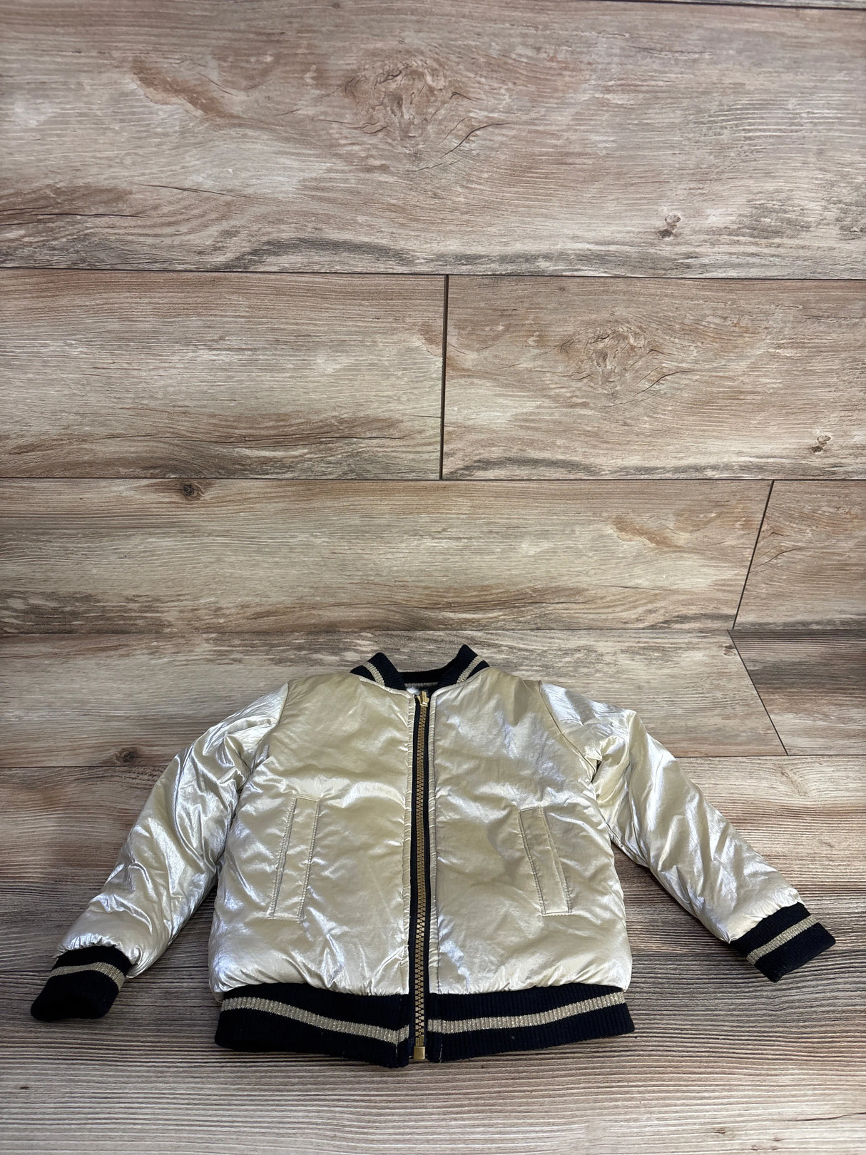 Andy & Evans Reversible Bomber Jacket Gold sz 2T