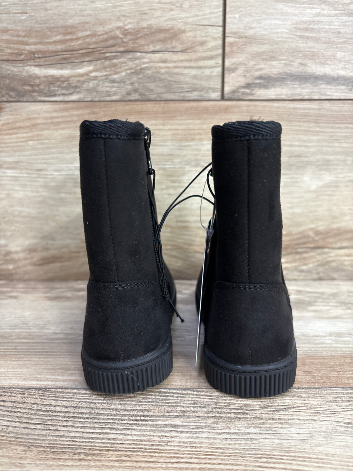 NEW Cat & Jack Pip Shearling Style Boots Black sz 7c